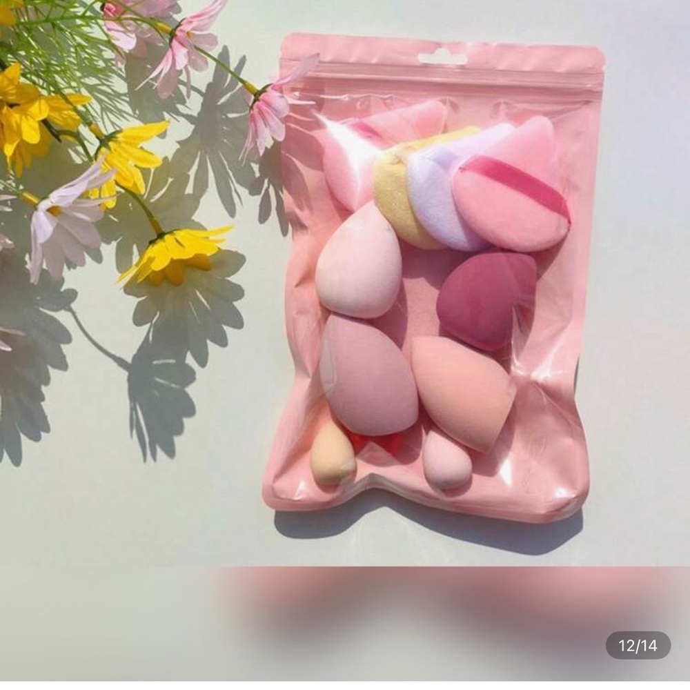 Assorted Makeup Sponge Set - Pink, Cream, Yellow